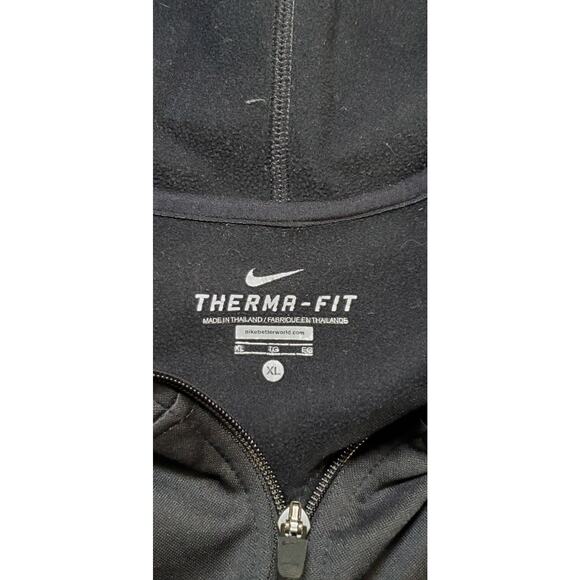 Nike Therma Fit Size XL Full Zip Hoodie Black Women's Gym Hiking Running C19-19 - Picture 5 of 9